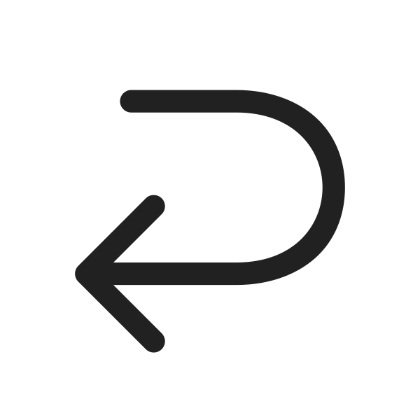 Ic Fluent Arrow Hook Down Left 28 Regular