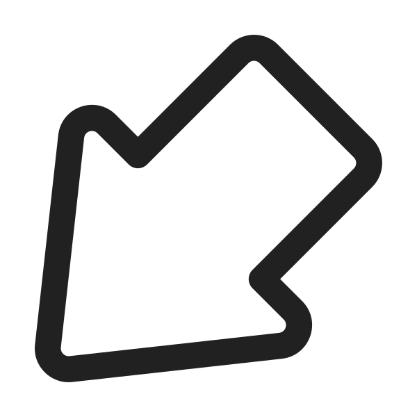 Ic Fluent Arrow Outline Down Left 24 Regular