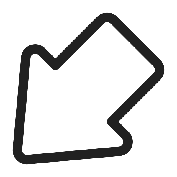 Ic Fluent Arrow Outline Down Left 28 Regular