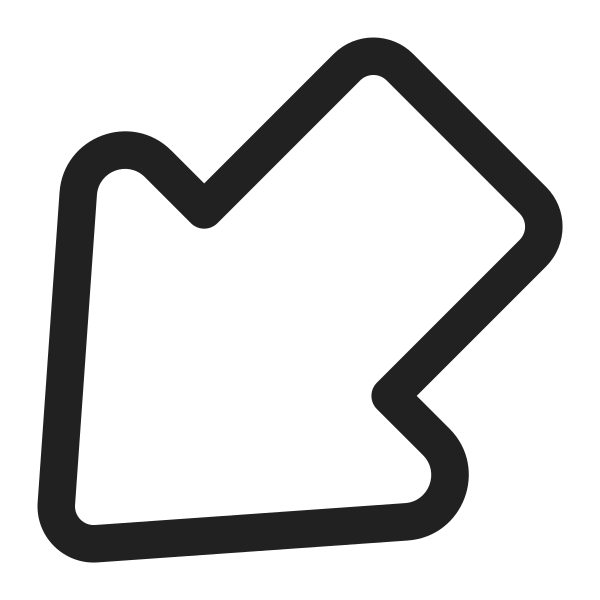 Ic Fluent Arrow Outline Down Left 32 Regular