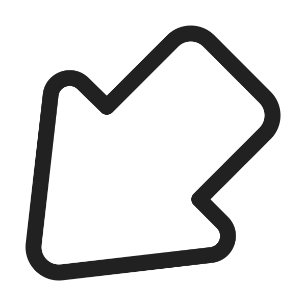 Ic Fluent Arrow Outline Down Left 48 Regular