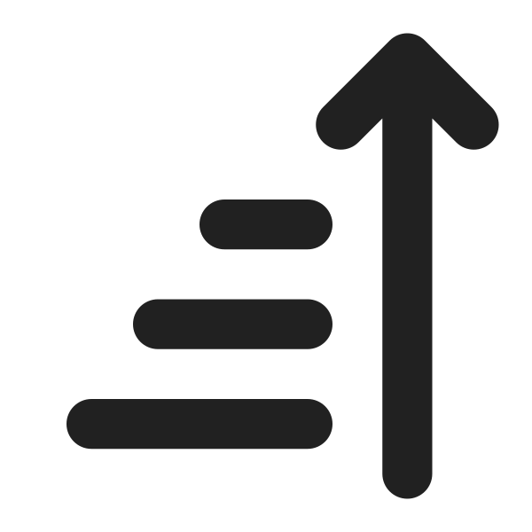 Ic Fluent Arrow Sort Up Lines 16 Filled