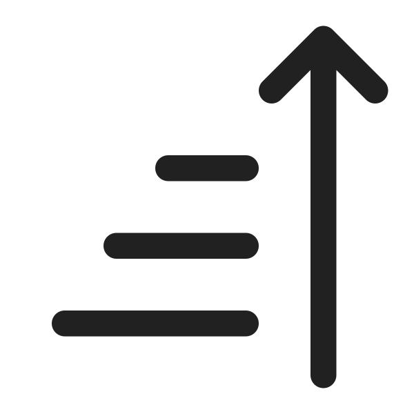 Ic Fluent Arrow Sort Up Lines 16 Regular