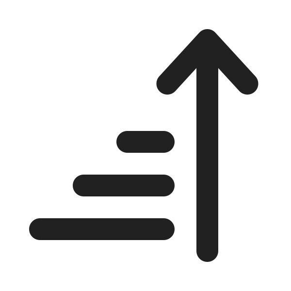 Ic Fluent Arrow Sort Up Lines 20 Filled