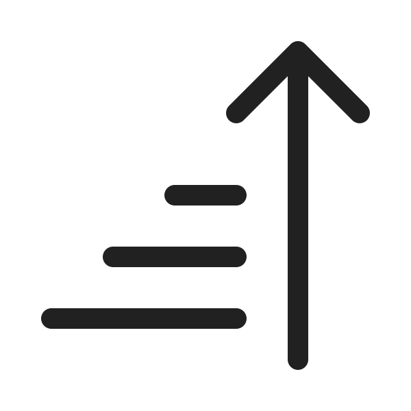Ic Fluent Arrow Sort Up Lines 20 Regular