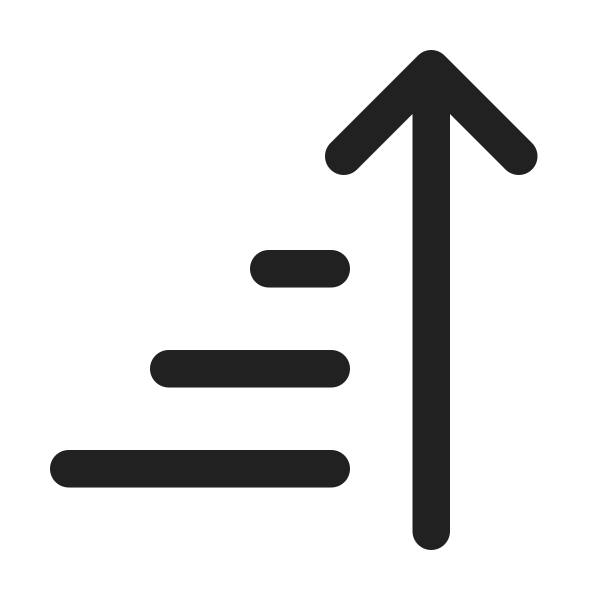 Ic Fluent Arrow Sort Up Lines 24 Regular