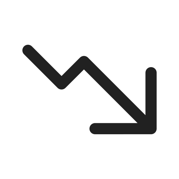 Ic Fluent Arrow Trending Down 16 Regular