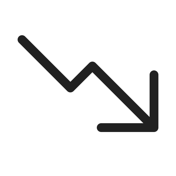 Ic Fluent Arrow Trending Down 20 Regular