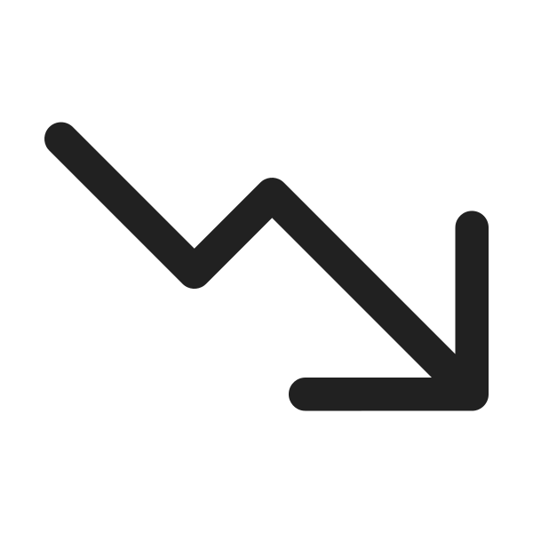 Ic Fluent Arrow Trending Down 24 Regular