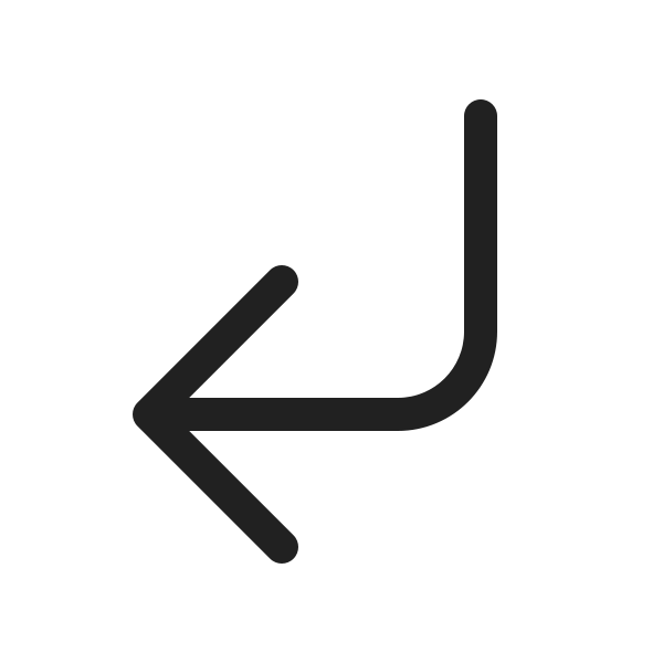 Ic Fluent Arrow Turn Down Left 20 Regular