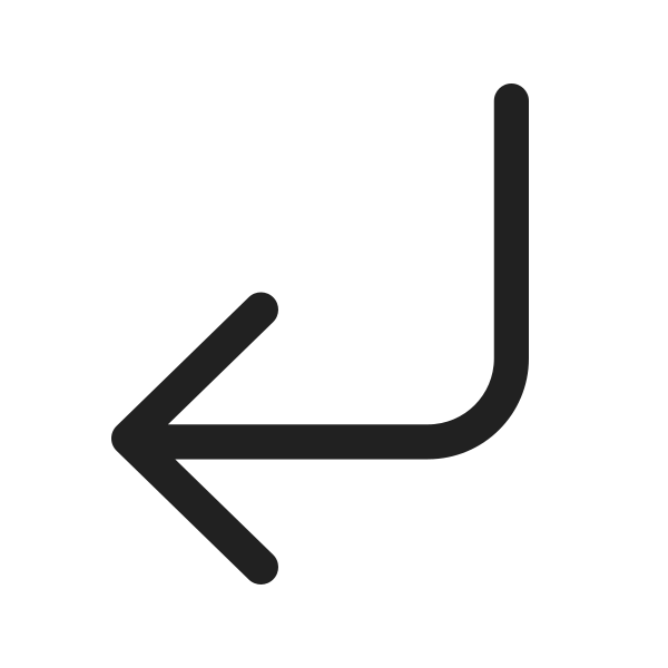 Ic Fluent Arrow Turn Down Left 48 Regular