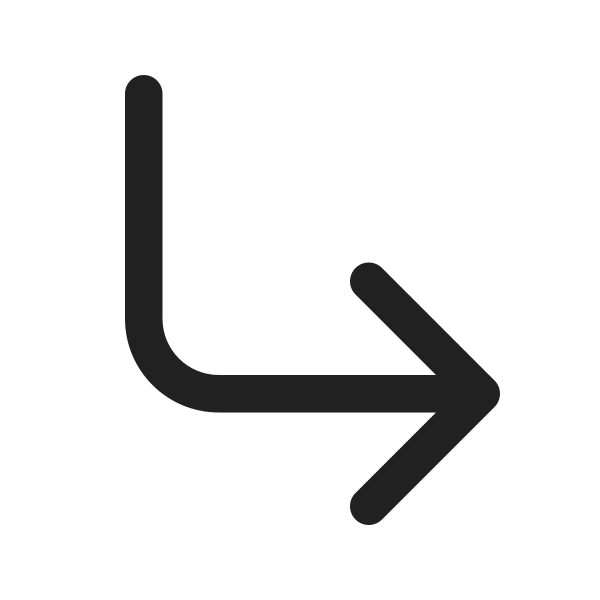 Ic Fluent Arrow Turn Down Right 48 Filled