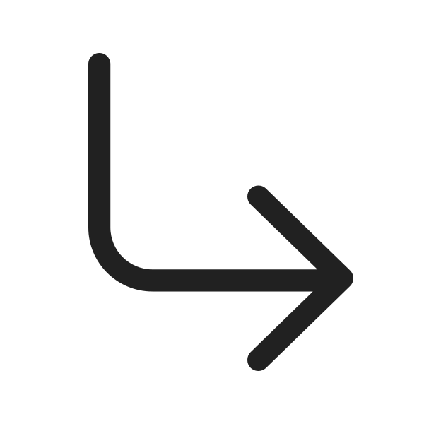Ic Fluent Arrow Turn Down Right 48 Regular