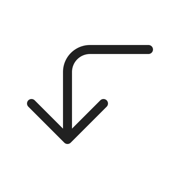 Ic Fluent Arrow Turn Left Down 20 Regular