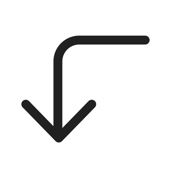 Ic Fluent Arrow Turn Left Down 48 Regular