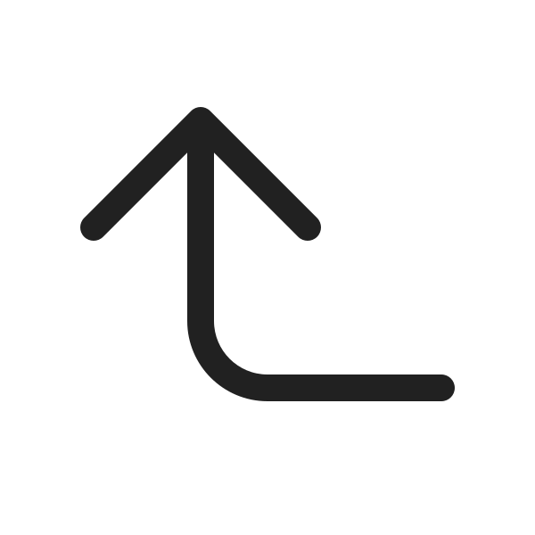 Ic Fluent Arrow Turn Left Up 20 Regular