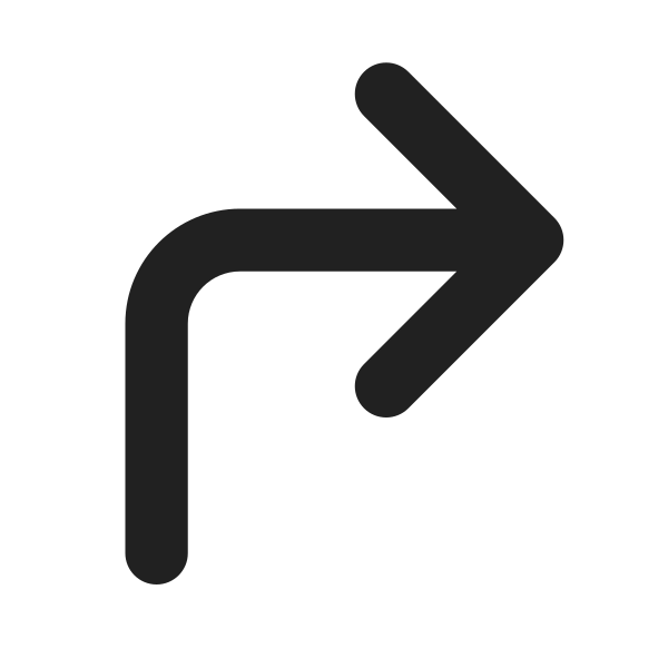 Ic Fluent Arrow Turn Right 16 Filled