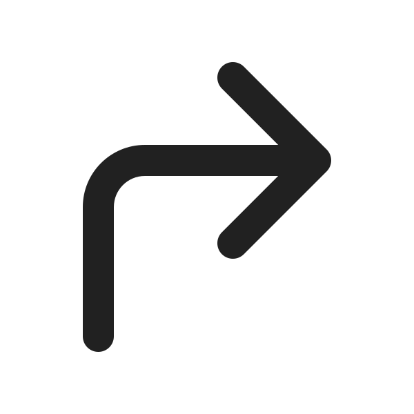 Ic Fluent Arrow Turn Right 20 Filled