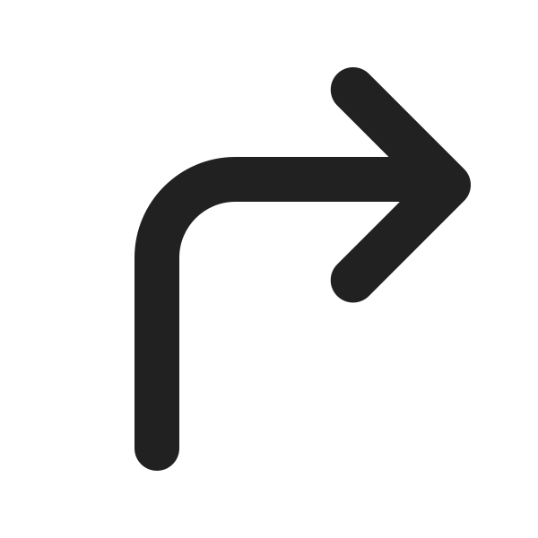 Ic Fluent Arrow Turn Right 24 Filled