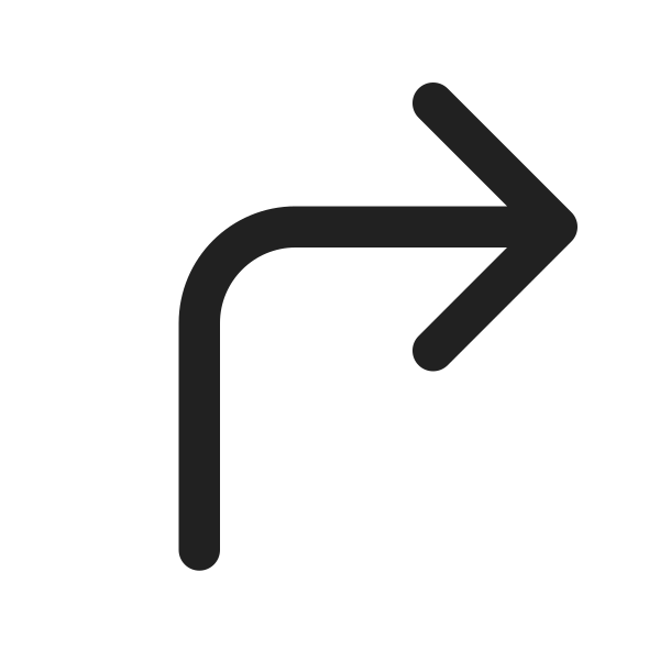 Ic Fluent Arrow Turn Right 24 Regular