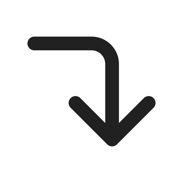 Ic Fluent Arrow Turn Right Down 20 Filled