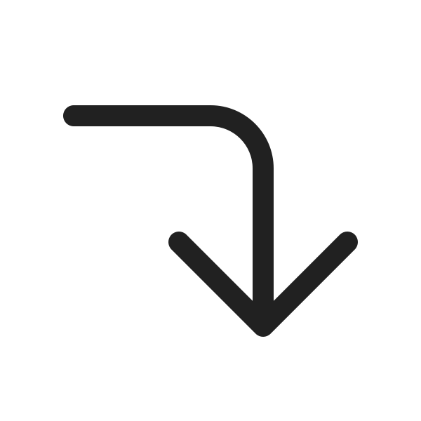 Ic Fluent Arrow Turn Right Down 20 Regular