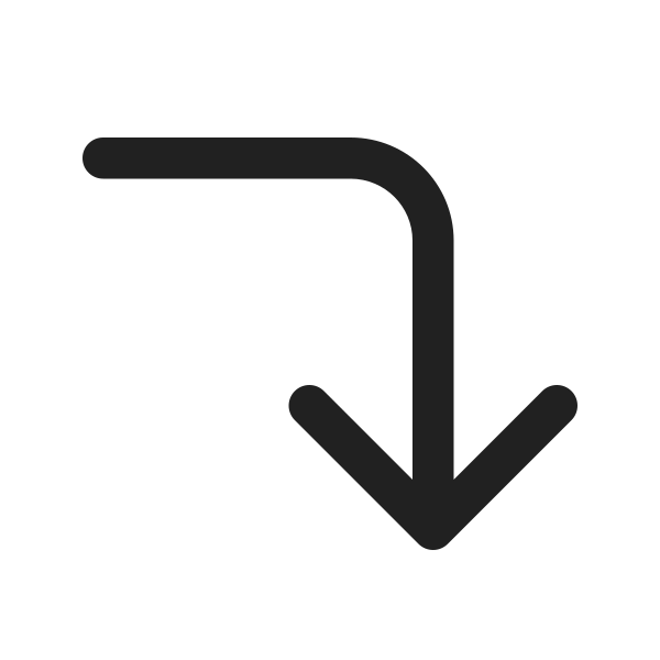 Ic Fluent Arrow Turn Right Down 48 Filled