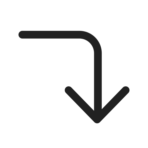 Ic Fluent Arrow Turn Right Down 48 Regular
