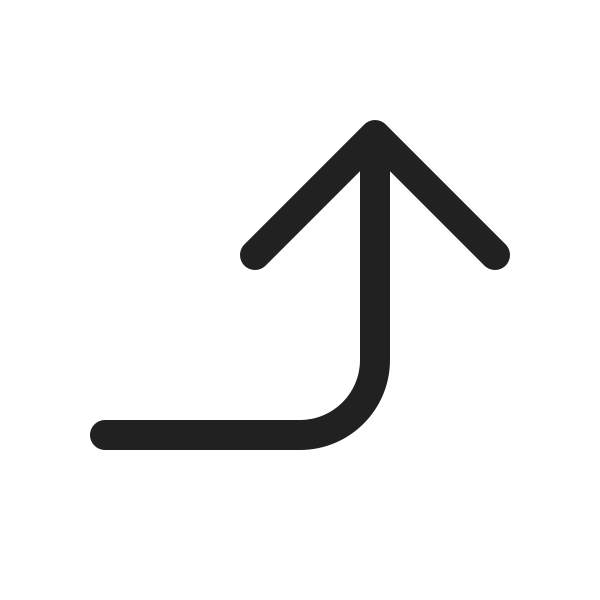 Ic Fluent Arrow Turn Right Up 20 Regular
