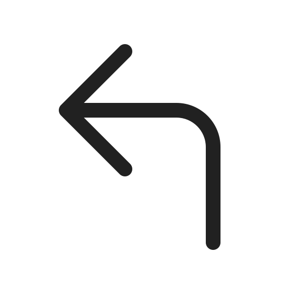 Ic Fluent Arrow Turn Up Left 20 Regular