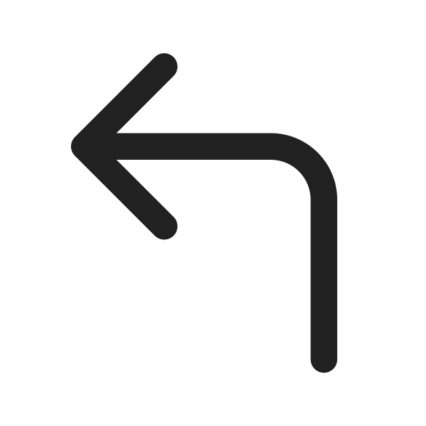 Ic Fluent Arrow Turn Up Left 48 Filled