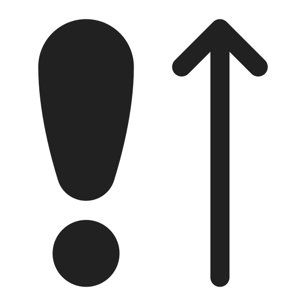 Ic Fluent Arrow Up Exclamation 16 Filled