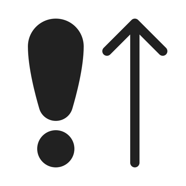 Ic Fluent Arrow Up Exclamation 20 Filled