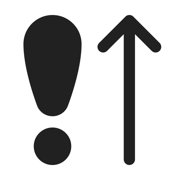 Ic Fluent Arrow Up Exclamation 24 Filled
