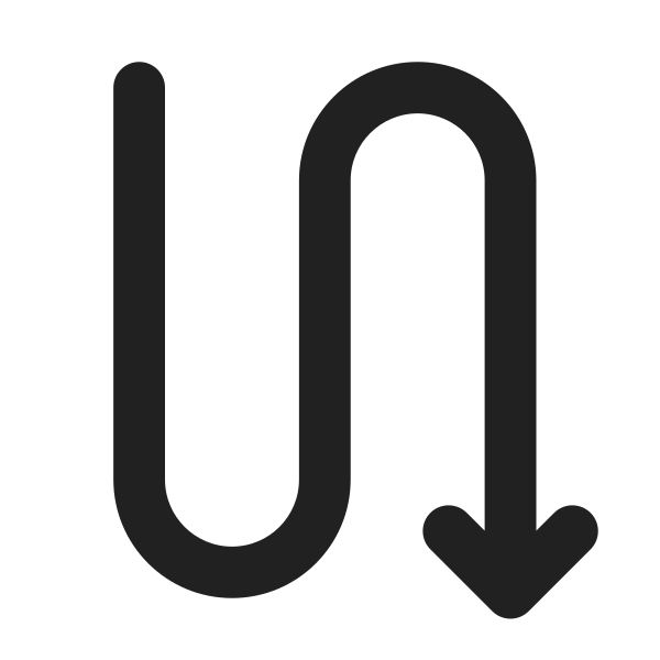 Ic Fluent Arrow Wrap Up To Down 32 Filled