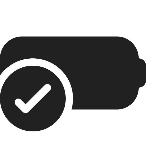 Ic Fluent Battery Checkmark 20 Filled