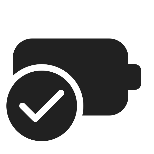 Ic Fluent Battery Checkmark 24 Filled