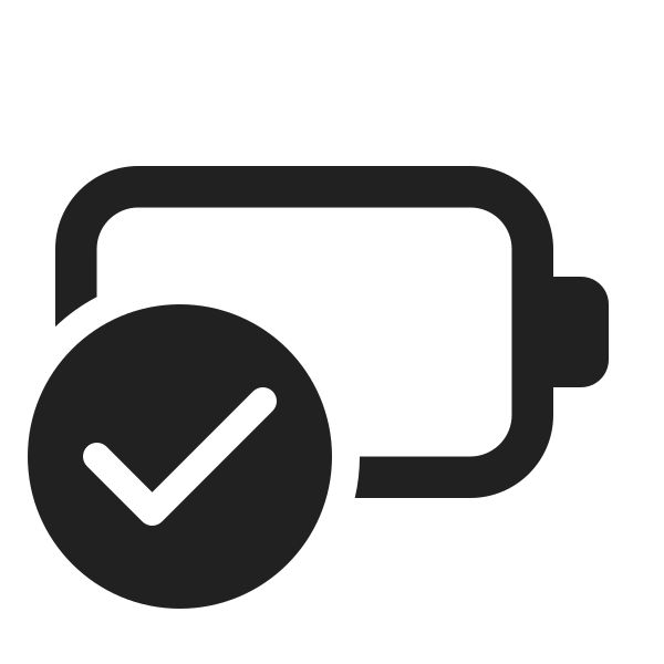 Ic Fluent Battery Checkmark 24 Regular