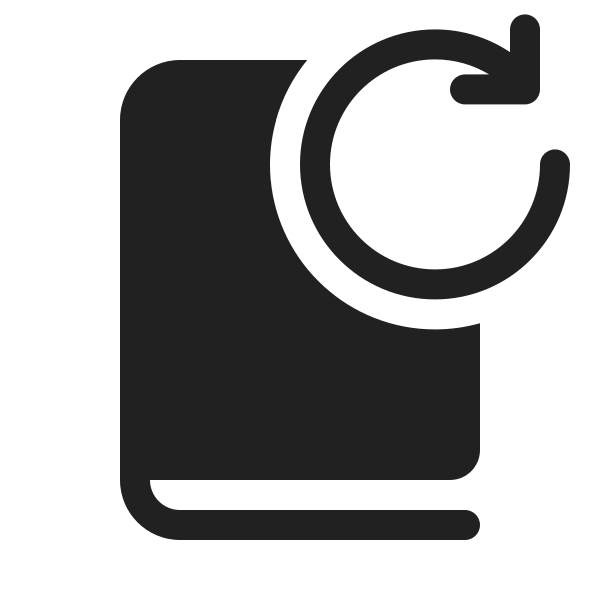Ic Fluent Book Arrow Clockwise 20 Filled