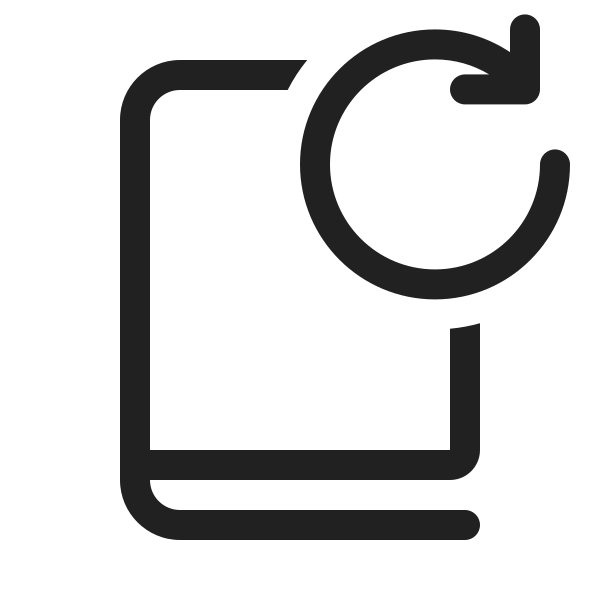 Ic Fluent Book Arrow Clockwise 20 Regular
