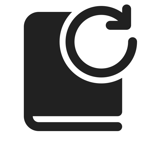 Ic Fluent Book Arrow Clockwise 24 Filled
