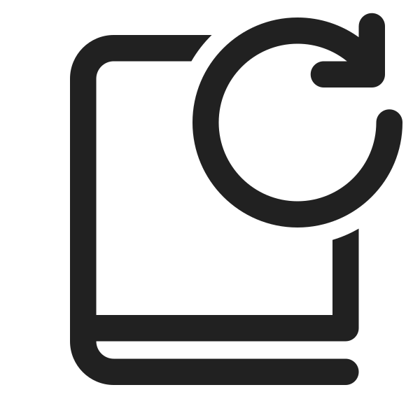Ic Fluent Book Arrow Clockwise 24 Regular