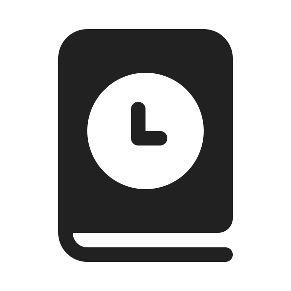 Ic Fluent Book Clock 20 Filled