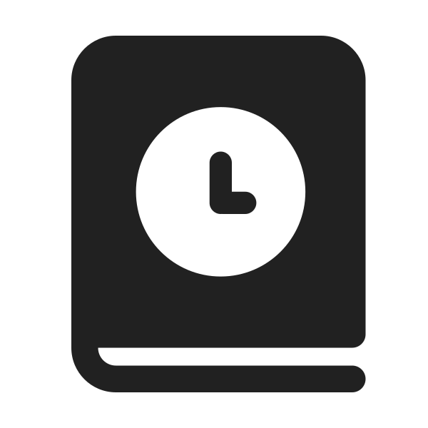 Ic Fluent Book Clock 24 Filled