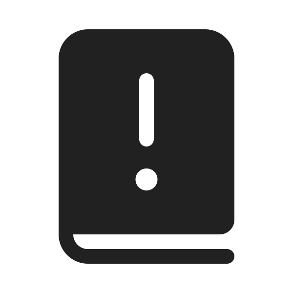 Ic Fluent Book Exclamation Mark 20 Filled