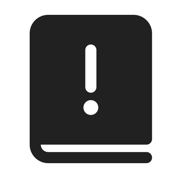 Ic Fluent Book Exclamation Mark 24 Filled