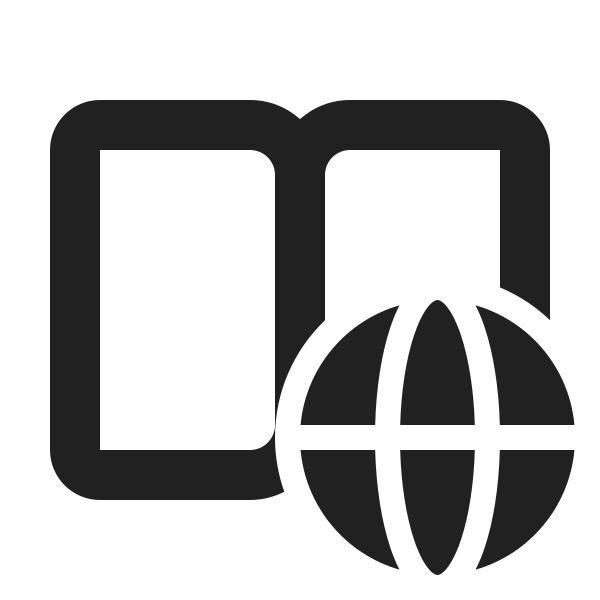 Ic Fluent Book Open Globe 24 Filled