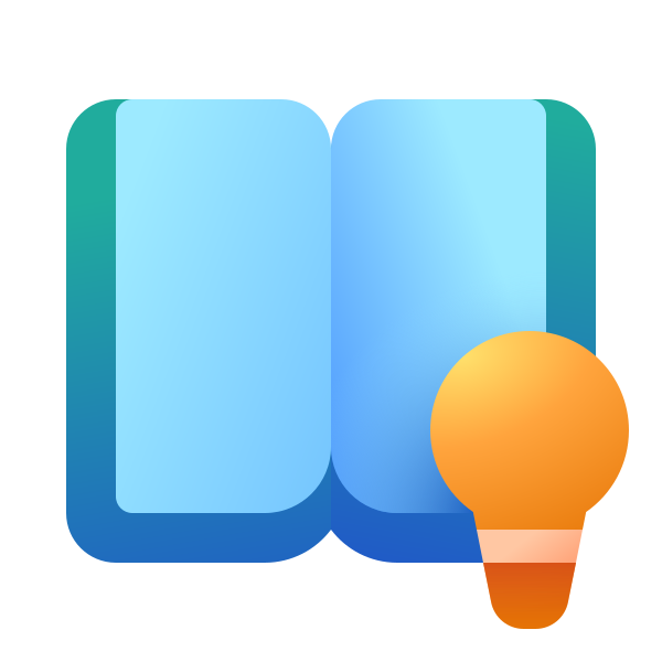 Ic Fluent Book Open Lightbulb 20 Color