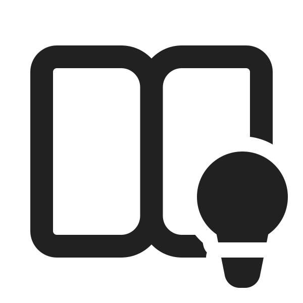 Ic Fluent Book Open Lightbulb 20 Filled