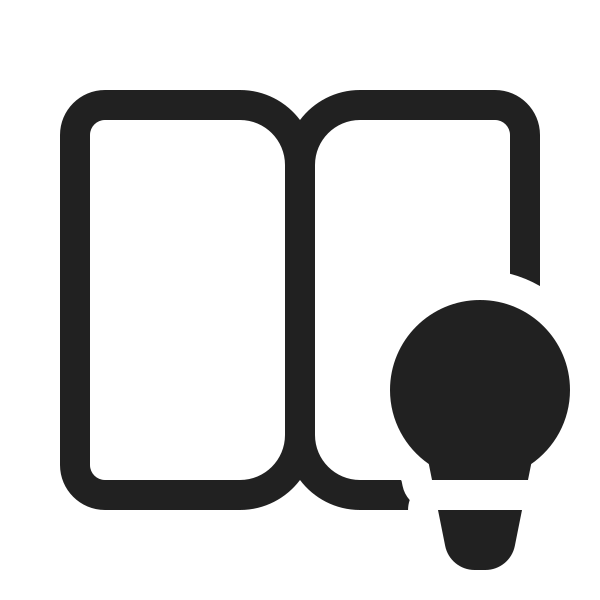 Ic Fluent Book Open Lightbulb 20 Regular